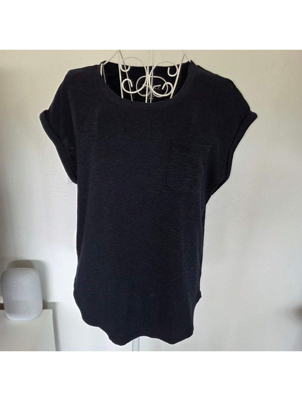 Marled Essentials Navy Short Sleeve Pocket T-Shirt Medium